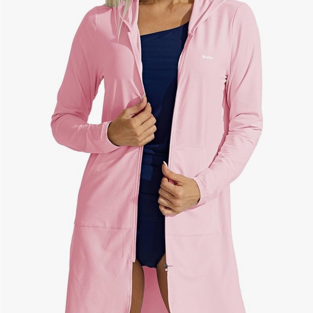 Willit UPF 50+ Women's Swim Long Hoodie Jacket SPF